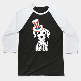 Funny dalmatian dog is wearing uncle sam hat Baseball T-Shirt